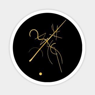 Kandinsky - Black and Gold Magnet